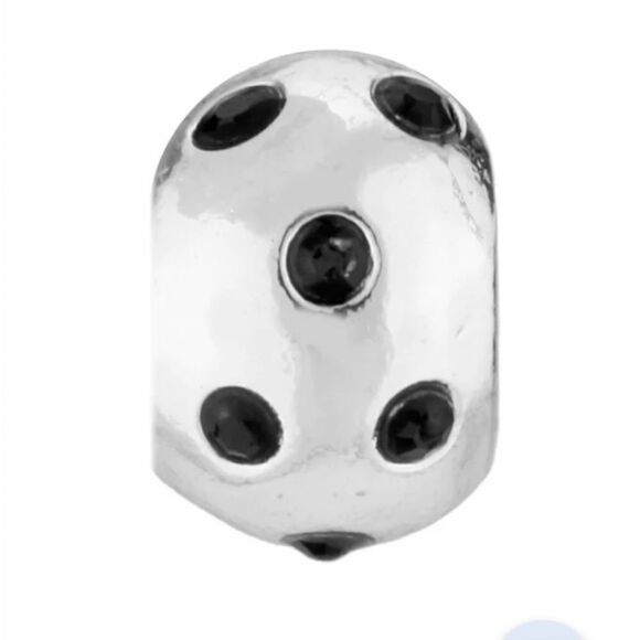 Brighton Mini Dottie Bead Black/Silver and Red/Silver Set of 2 NWOT - Picture 2 of 3